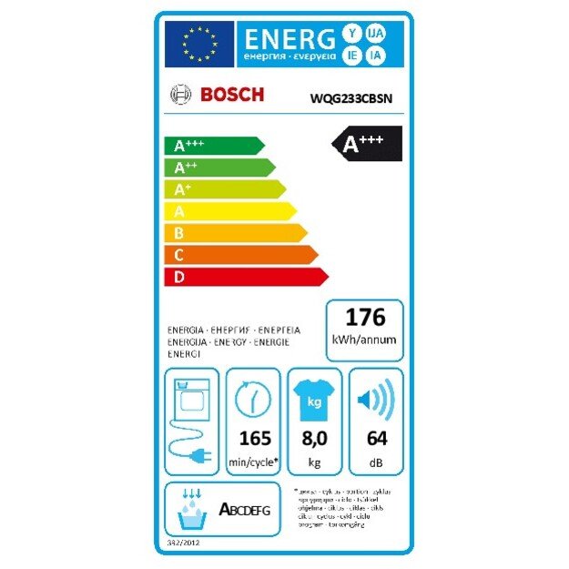 Džiovyklė Bosch WQG233CBSN