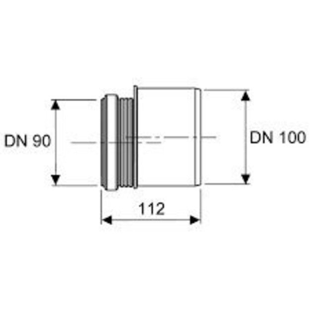 Redukcija WC pajungimui DN 90/100 PP 9820136