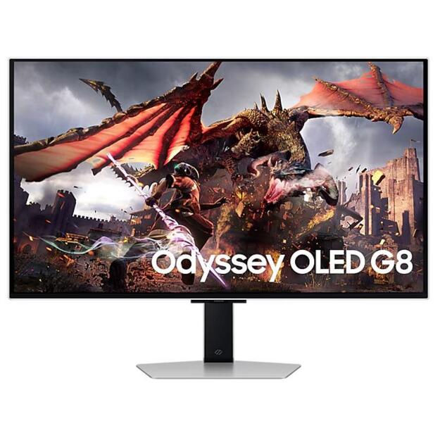 Monitor|SAMSUNG|32 |Gaming/Smart/4K|Panel OLED|3840x2160|16:9|0.03 ms|Speakers|Swivel|Pivot|Height adjustable|Tilt|Colour Silver|LS32DG802SUXDU