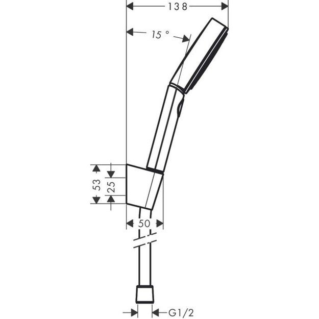 Rankinio dušo komplektas Hansgrohe Pulsify Select S 24302670, juodas matinis