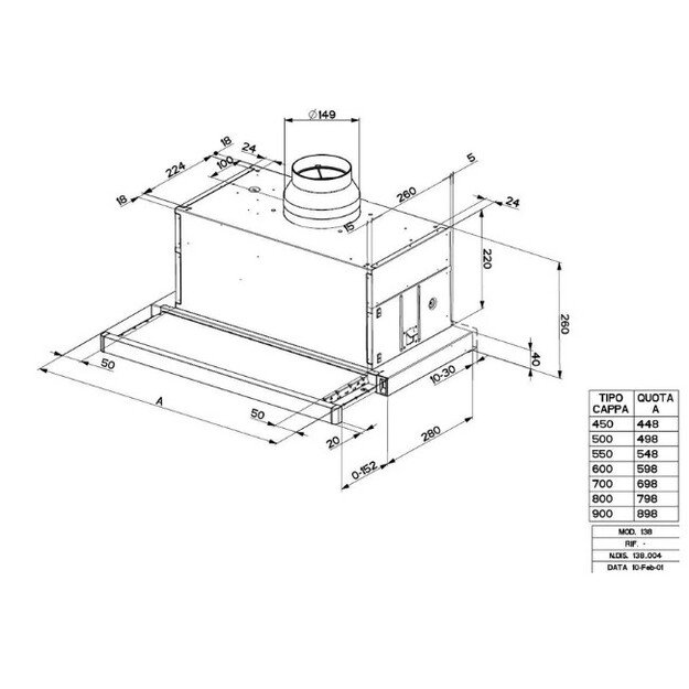 Įmontuojamas gartraukis Faber Maxima NG ECO EV8 AM/XA60 2