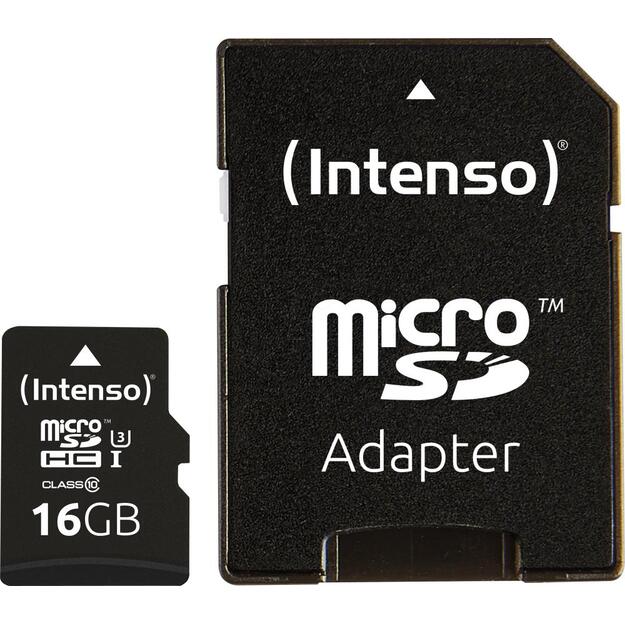 MEMORY MICRO SDHC 16GB C10/W/ADAPTER 3433470 INTENSO