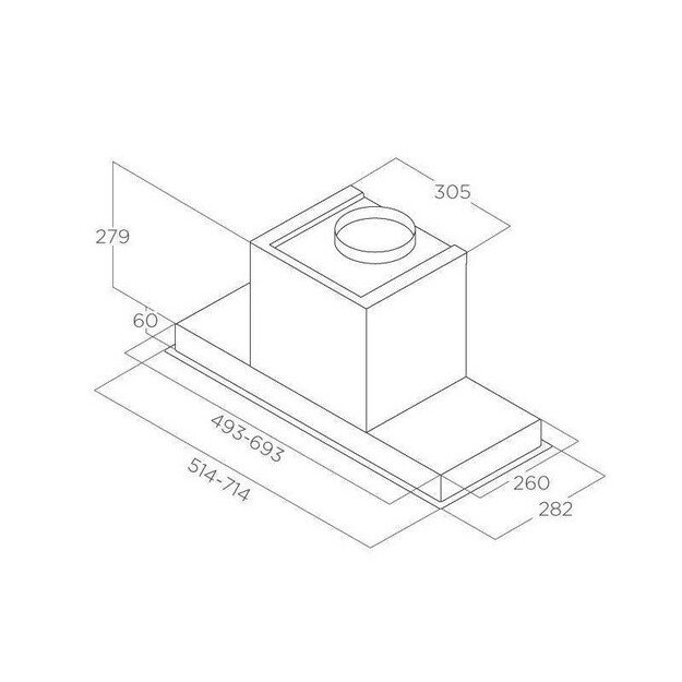 Gartraukis Elica HIDDEN 2.0 BL MAT/A/72 PRF0197747 1