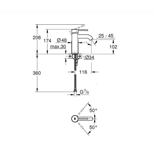 Praustuvo maišytuvas Grohe Essence 23590DC1 1