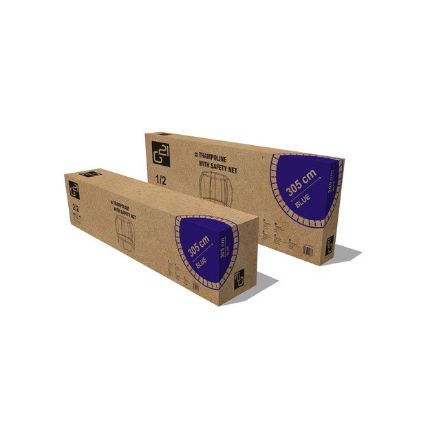 Batutas su apsauginiu tinkleliu ir laipteliais G21 SpaceJump 69042681, 305 cm 7