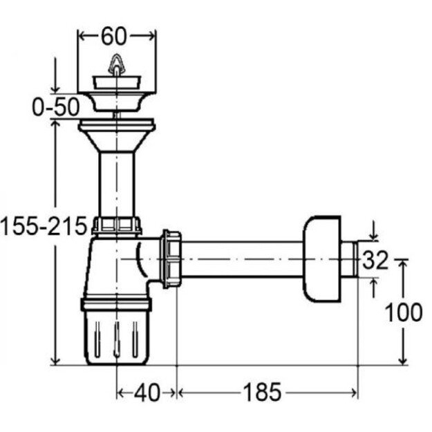 Butelinis sifonas Viega 5726, 103927 1