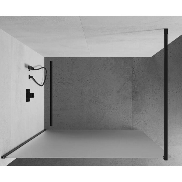 Dušo sienelė Mexen Kioto 70cm, juoda matinė 2