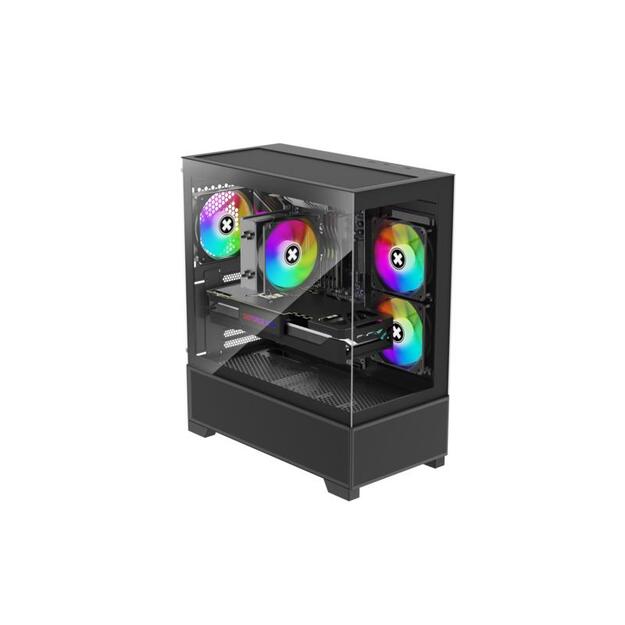 Case|XILENCE|XG172|MidiTower|Case product features Fan control panel/Transparent panel|Not included|Colour Black|XG172