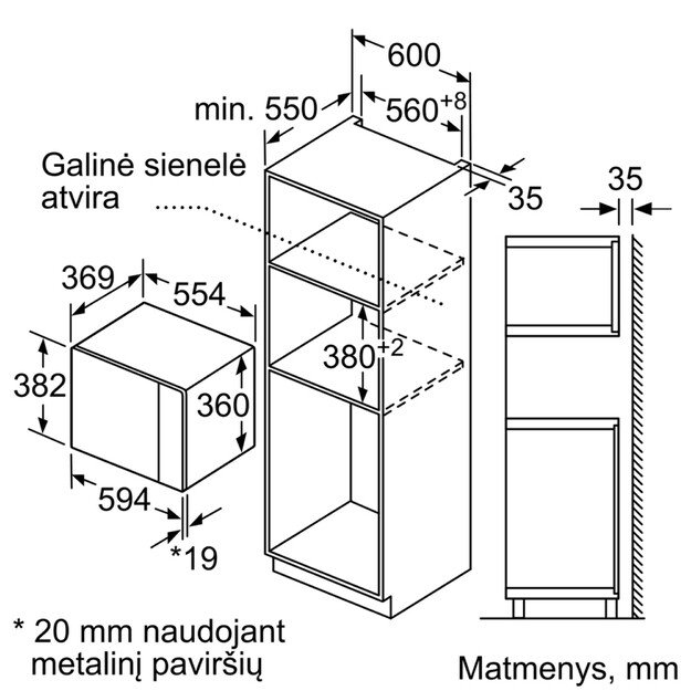 Mikrobangų krosnelė Bosch BFL554MB0 2