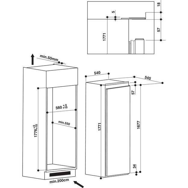Įmontuojamas šaldiklis Whirlpool AFB 18401 1