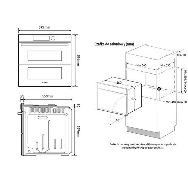 Įmontuojama orkaitė Samsung NV7B41205AK 2