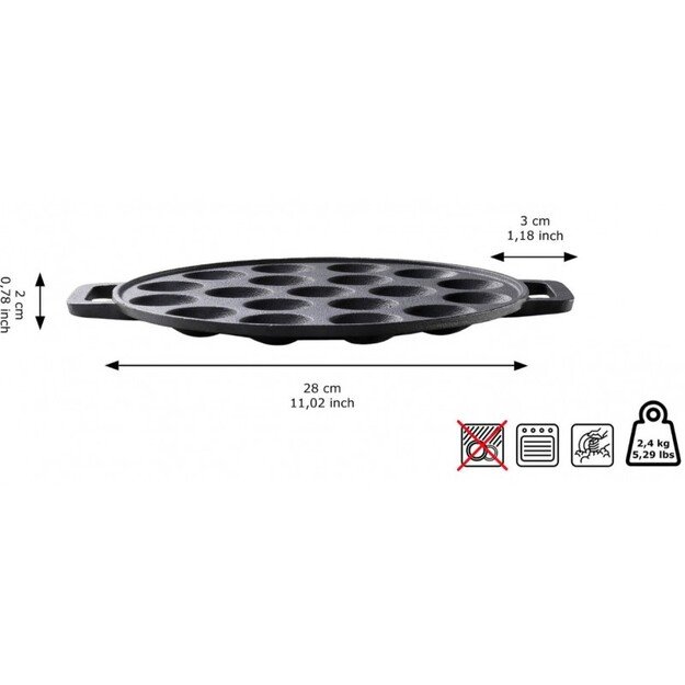 Ketaus mini blynų keptuvė Skottsberg 24cm 1