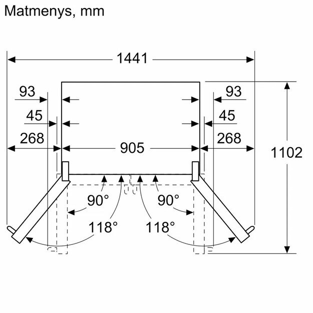 Dviduris šaldytuvas Bosch KFF96PIEP 8