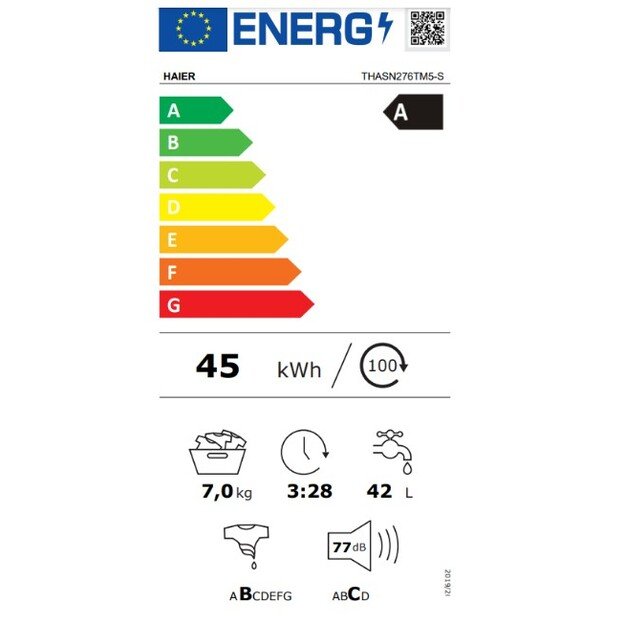 Skalbimo mašina Haier THASN276TM5-S 2
