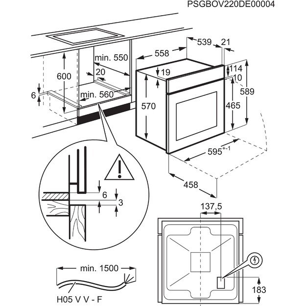 Orkaitė Electrolux EOF3H00BX 3