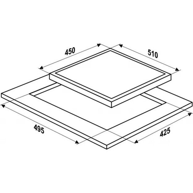 Įmontuojama stiklokeraminė kaitlentė MPM-45-IM-14 1