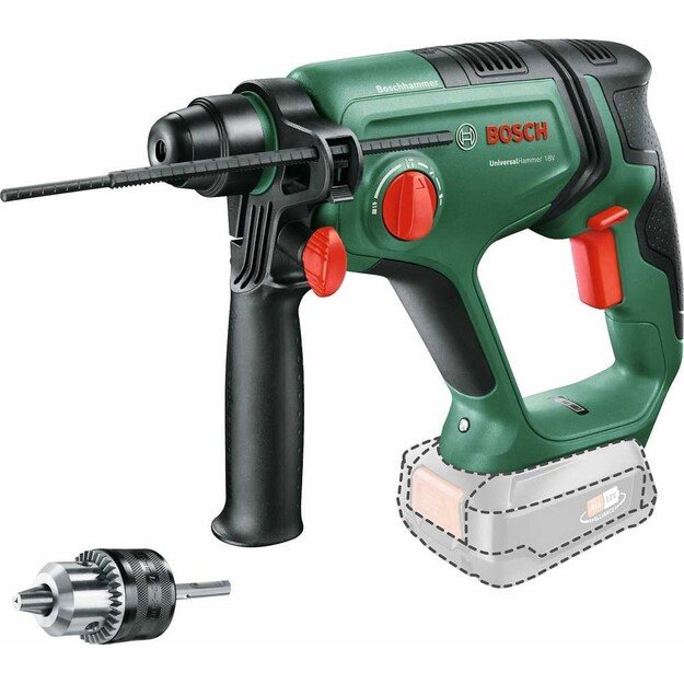 Akumuliatorinis perforatorius Bosch UniversalHammer 18V, 06039D6001, be akumuliatoriaus ir pakrovėjo