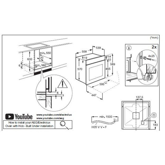 Įmontuojama orkaitė Electrolux 500 serija, SurroundCook su SteamBake, KODEF70BZ 2