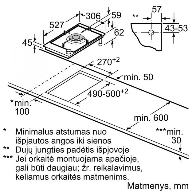 Įmontuojama dujinė kaitentė Bosch PRA3A6I10 1