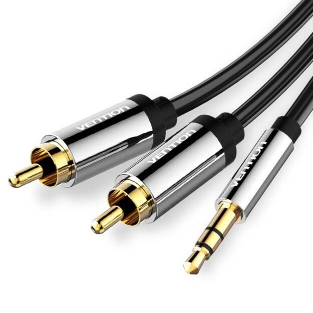 CABLE AUDIO 3.5MM TO 2XRCA/2M BCFBH LINDY