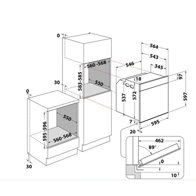 Orkaitė Whirlpool WOI4S8PM0SBA 1