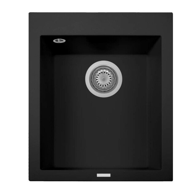 Plautuvė PLADOS ONE ON4110-70 juoda matinė, su sifonu, ventiliu