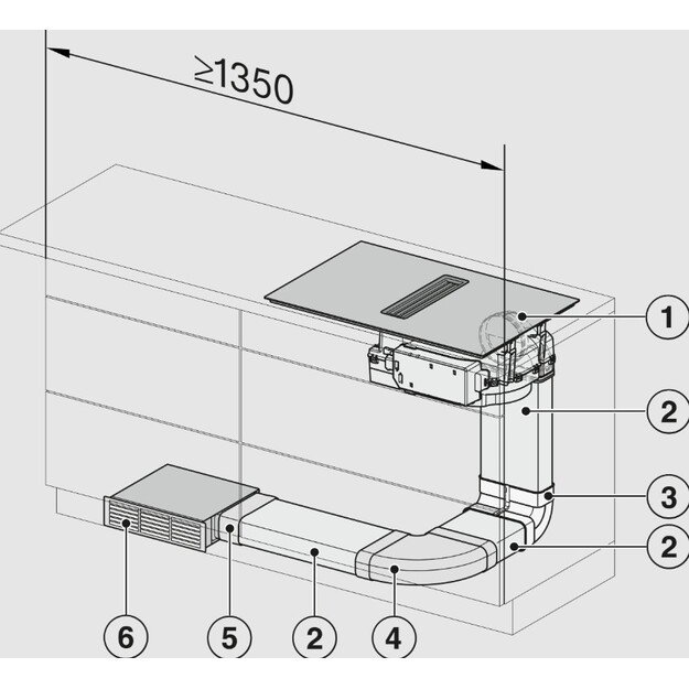 Indukcinė kaitlentė su integruotu garų surinkėju Miele KMA 7876-1 FL MattFinish 2