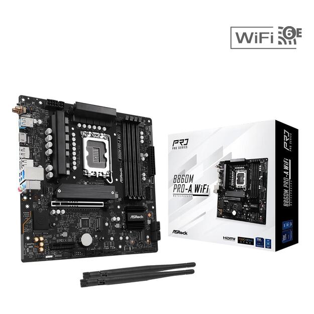 Mainboard|ASROCK|Intel B860 Express|LGA1851|Micro-ATX|Memory DDR5|Memory slots 4|B860MPRO-AWIFI