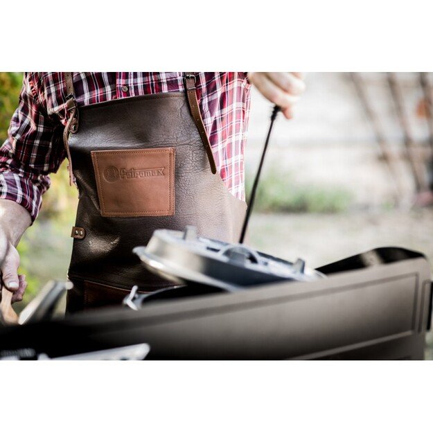 Odinė prijuostė Petromax Buff su kryžminiais nugaros diržais 6