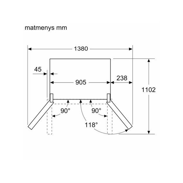 &Scaron;aldytuvas Bosch KFN96APEA 1