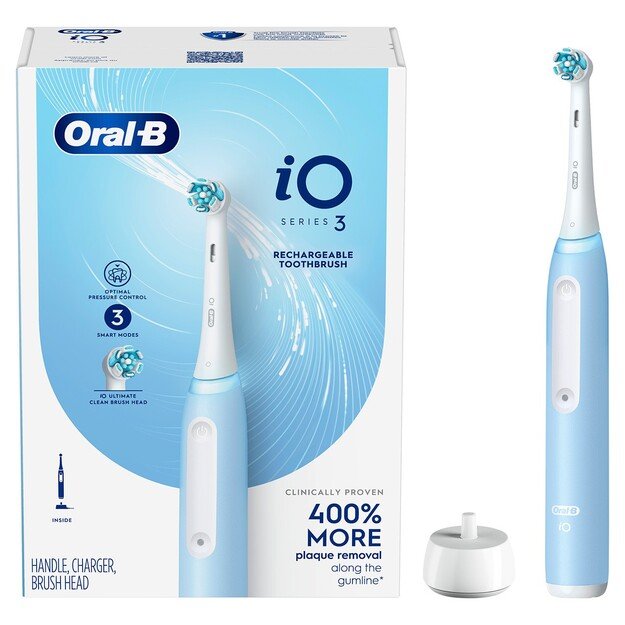 Elektrinis dantų &scaron;epetėlis Oral-B iO3 Ice Blue