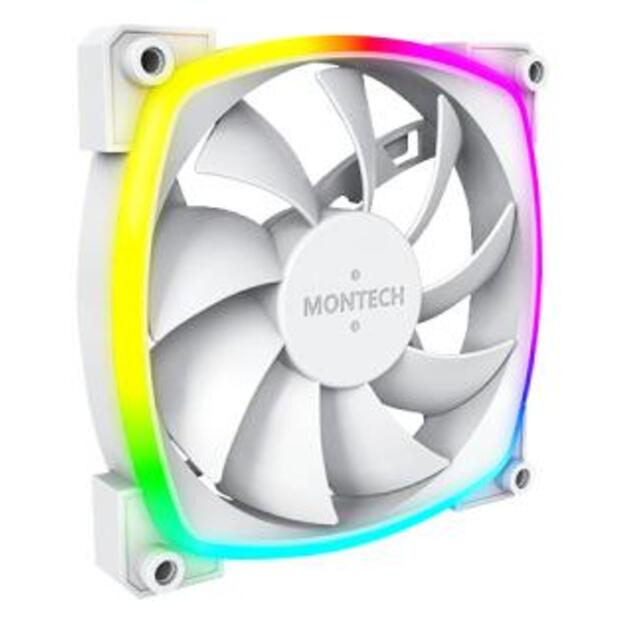 CASE FAN 120MM/AX120 PWM WHITE 3 IN 1 MONTECH