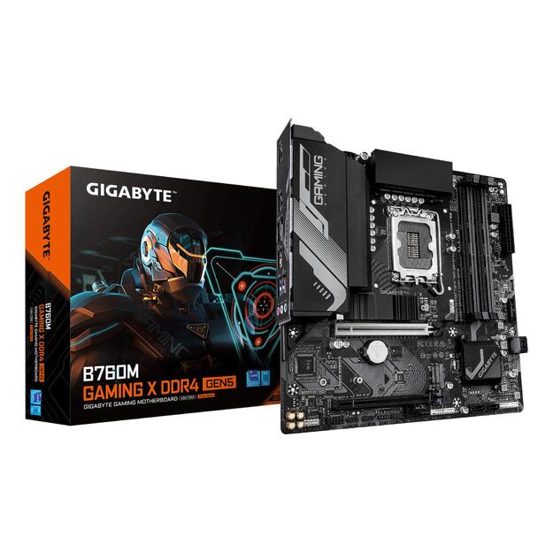 Mainboard|GIGABYTE|Intel B760|LGA 1700|micro ATX|RAM DDR4-SDRAM|4xSlots|2xNumber of M.2 (M) slots|B760MGXDDR4GEN5