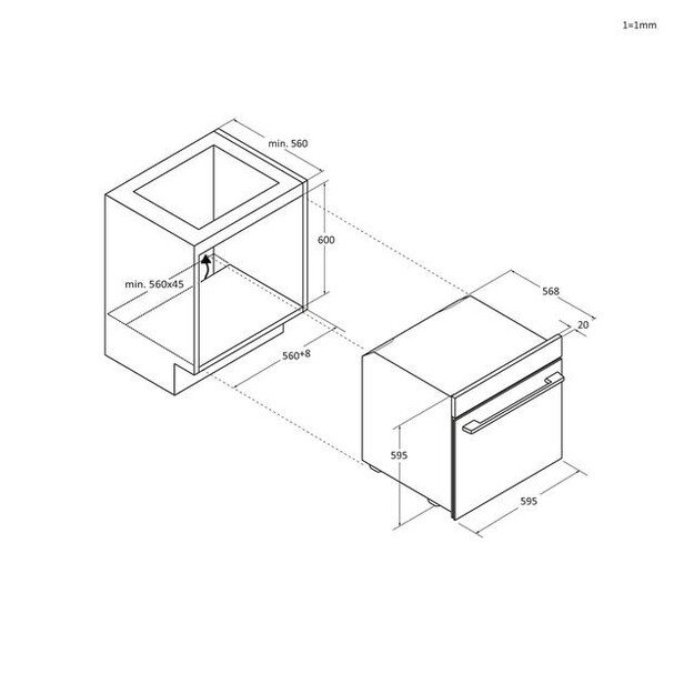 Orkaitė Candy CA6 NP3AT3EHTB 1