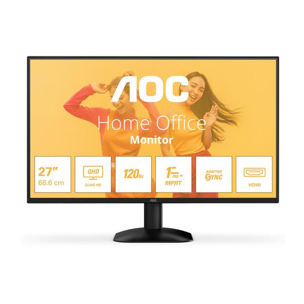 LCD Monitor|AOC|27  |2560 x 1440 pixels|Quad HD|Native aspect ratio 16:9|LED|Flat|Q27B35S3