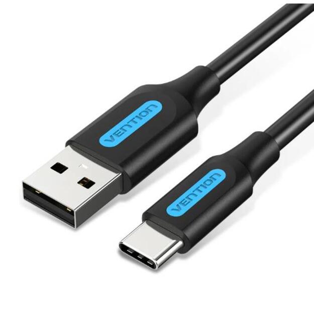 CABLE USB-C TO USB2.0/0.25M BLACK COKBC VENTION