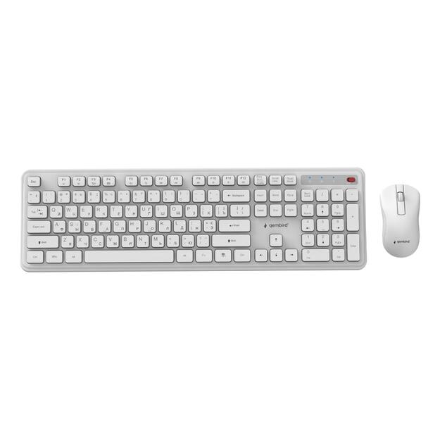 KEYBOARD +MOUSE WRL CYRILLIC/WH KBS-WPS-01-W-CYRL GEMBIRD