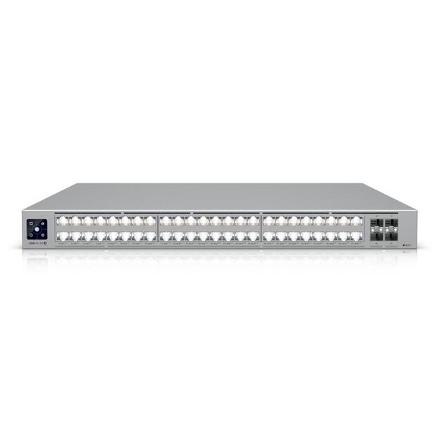 Switch|UBIQUITI|Ubiquiti UniFi Pro XG 48 PoE|Switch type Managed|Switch layer L3|Rack mounting Yes|Stackable Yes|Form factor 1U|48xRJ-45 ports|RJ-45 Ports Type 10G Ethernet (100/1000/10000)|16x2.5G Ethernet (copper) ports quantity|32x10G Ethernet (copper)