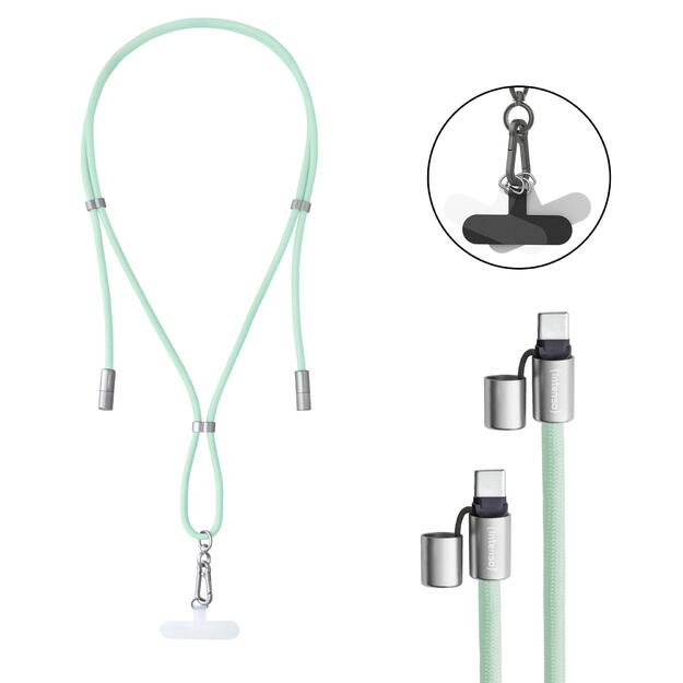 CABLE USB-C TO USB-C 1.65M/LANYARD GREEN 7991007 INTENSO