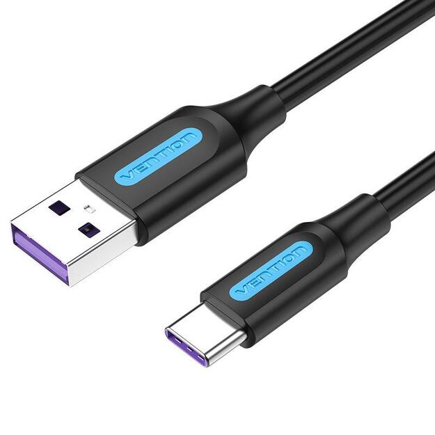 CABLE USB-C TO USB2.0/1M PVC BLACK CORBF VENTION