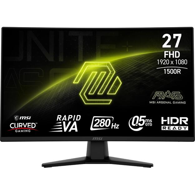 LCD Monitor|MSI|MAG 274CXF|27 |Gaming/Curved|Tilt|Matte|Panel VA|1920x1080|16:9|280 Hz|0.5 ms|Colour Black|MAG274CXF