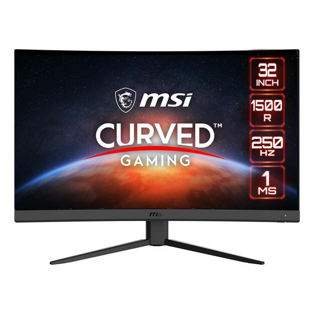 LCD Monitor|MSI|G32C4X|31.5 |Gaming/Curved|Panel VA|1920x1080|16:9|250Hz|Matte|1 ms|Tilt|Colour Black|G32C4X