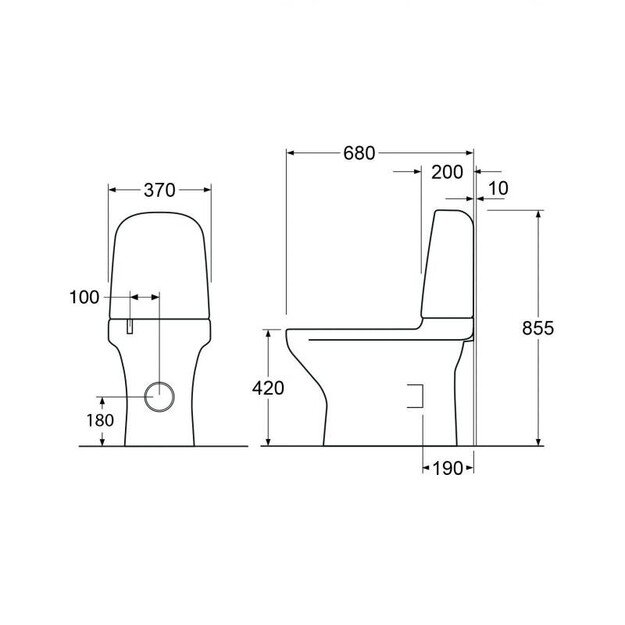 Klozetas Gustavsberg Estetic 8300, SoftClose dangtis GB1183002R1231G 1
