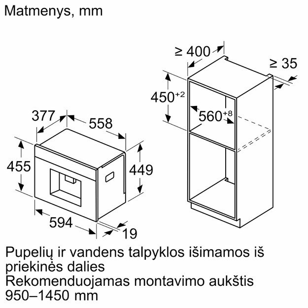 Įmontuojamas kavos aparatas Bosch CTL9181B0 1