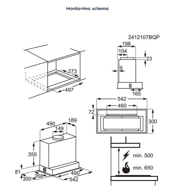 Įmontuojamas gartraukis Electrolux LFG916K 3