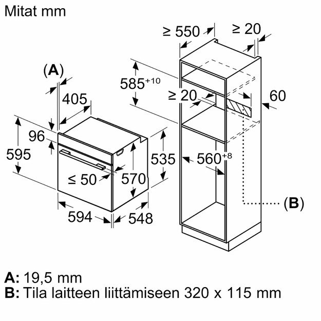 Įmontuojama orkaitė Siemens iQ300, HB272ABB3 2