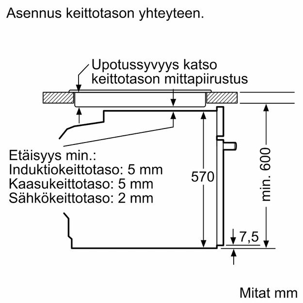 Įmontuojama orkaitė Siemens iQ300, HB272ABB3 3