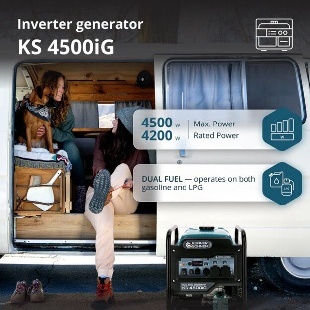Inverterinis generatorius KS 4500iG KONNER  amp SOHNEN 15