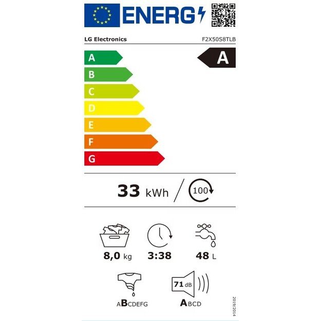 Skalbimo ma&scaron;ina LG TurboWash&trade;360, F2X50S8TLB, 8 kg 4