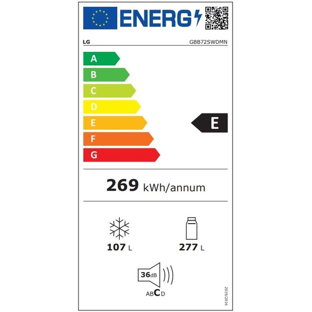 Šaldytuvas LG GBB72SWDMN